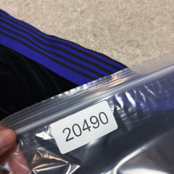 Needles Velour Track Pants Joggers Men's XL Black Blue - Picture 8 of 8